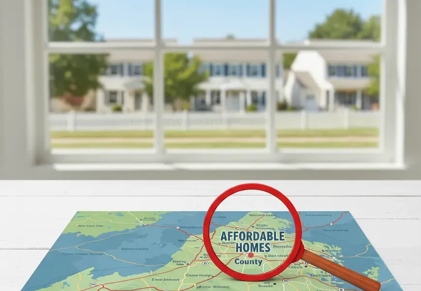 Map of Northern Virginia highlighting affordable areas like Prince William County for homebuyers.